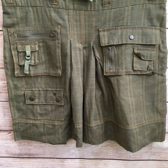 NEW‎ WITH TAGS BIYA BY JOHNNY WAS 2WO-TEN-TEN-5IVE SKIRT IN HUNTER GREEN PLAID - Picture 4 of 9